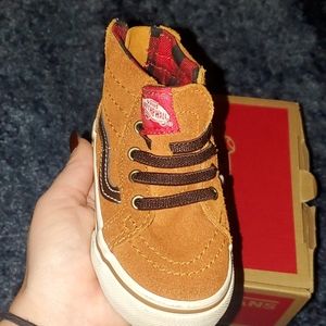 Kids Sk8-hi zip all suede by Vans